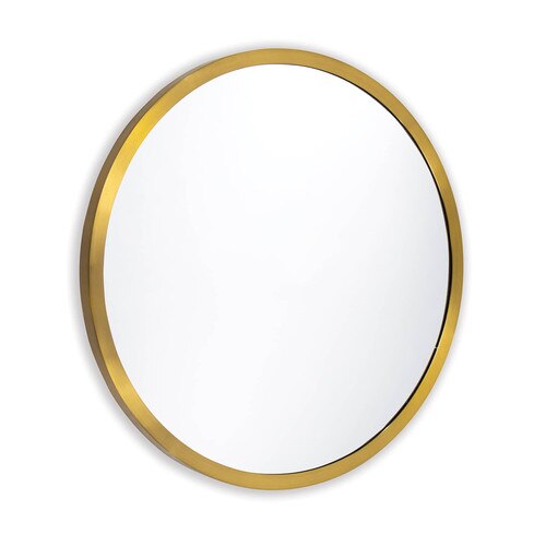 Round brass mirror